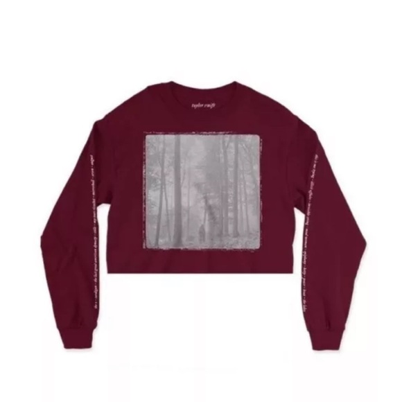Taylor Swift In The Trees Folklore Soundtrack Crop Shirt - Picture 2 of 16